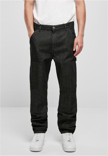 Urban Classics Double Knee Jeans realblack washed