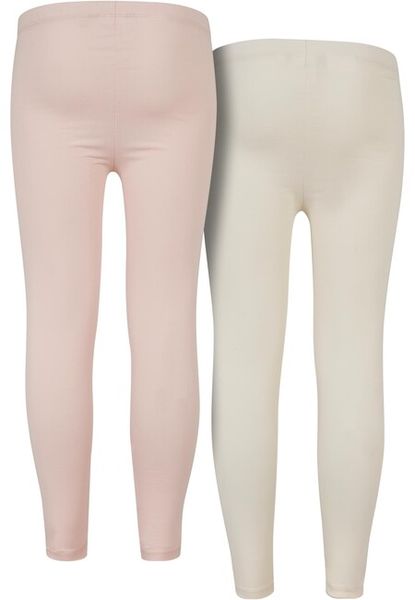 Urban Classics Girls Jersey Leggings 2-Pack pink/whitesand