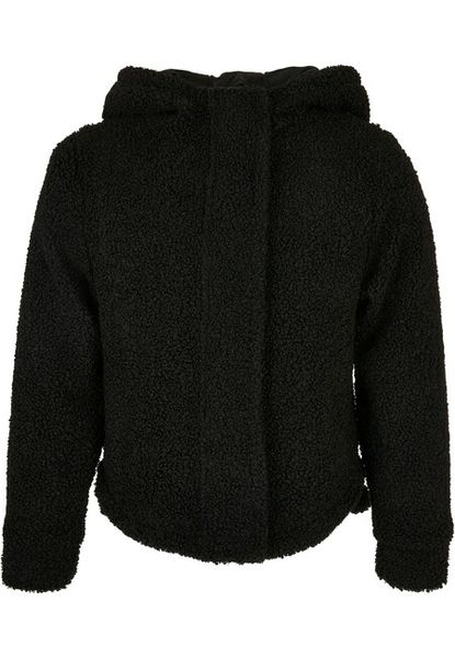 Urban Classics Girls Short Sherpa Jacket black