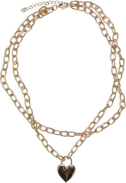 Urban Classics Heart Padlock Necklace gold