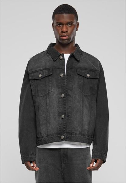 Urban Classics Heavy Ounce Boxy Denim Jacket black washed