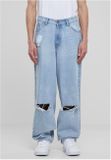Urban Classics Heavy Ounce Knee Cut Baggy Fit Jeans new light blue washed