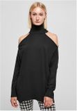 Urban Classics Ladies Cold Shoulder Turtelneck Sweater black