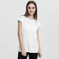 Dámské tričko Urban Classics Ladies Extended Shoulder Tee white