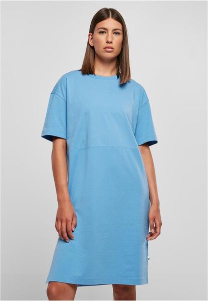 Urban Classics Ladies Organic Oversized Slit Tee Dress horizonblue