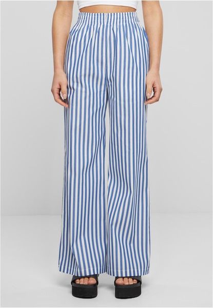 Urban Classics Ladies Striped Loose Pants white/blue