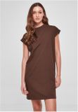 Urban Classics Ladies Turtle Extended Shoulder Dress brown