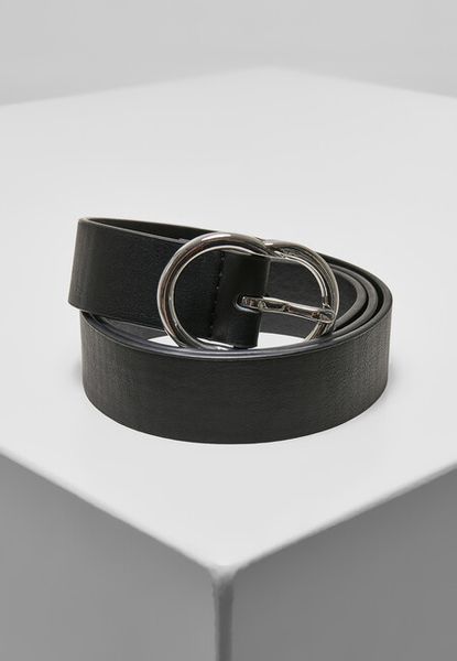 Urban Classics Small Ring Buckle Belt black/silver