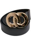 Urban Classics Synthetic Leather Chain Buckle Ladies Belt black/gold