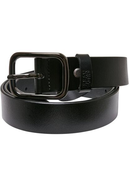 Urban Classics Synthetic Leather Thorn Buckle Business Belt black