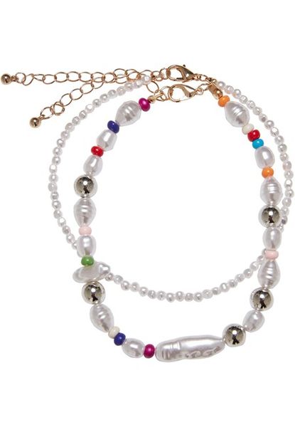 Urban Classics Various Pearl Layering Anklet multicolor