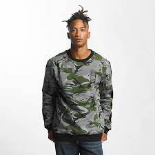 Levně Thug Life Simple Sweat Shirt Black Camouflage