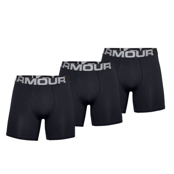 Levně Under Armour UA Charged Cotton 6in 3 Pack-BLK