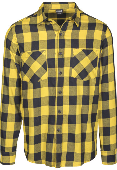 Levně Urban Classics Checked Flanell Shirt blk/honey