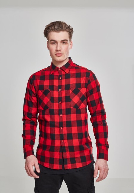 Levně Urban Classics Checked Flanell Shirt blk/red