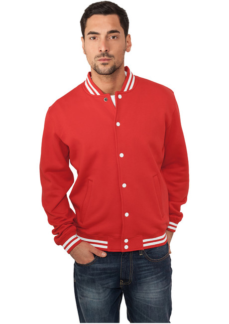 Levně Urban Classics College Sweatjacket red