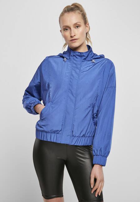 Crinkle Hip sporty Jacket Nylon Urban Fashion Oversized - Ladies Store - Classics Gangstagroup.cz Hop Shiny blue Online