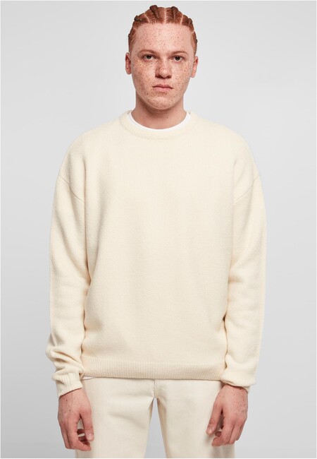 Levně Urban Classics Oversized Chunky Sweater whitesand