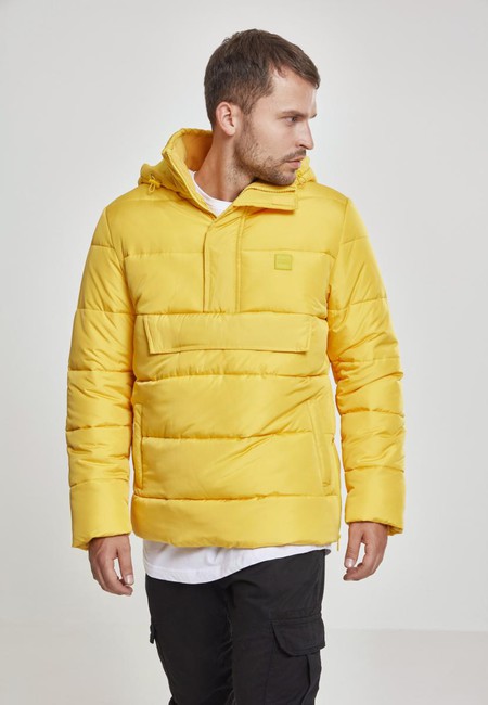 Levně Urban Classics Pull Over Puffer Jacket chrome yellow