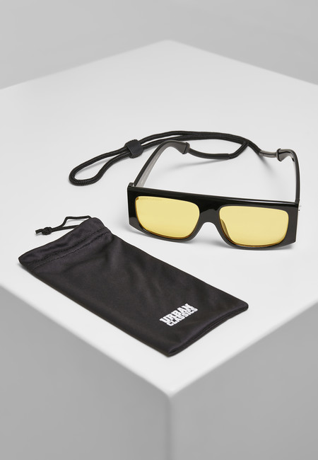 Levně Urban Classics Sunglasses Raja with Strap black/yellow