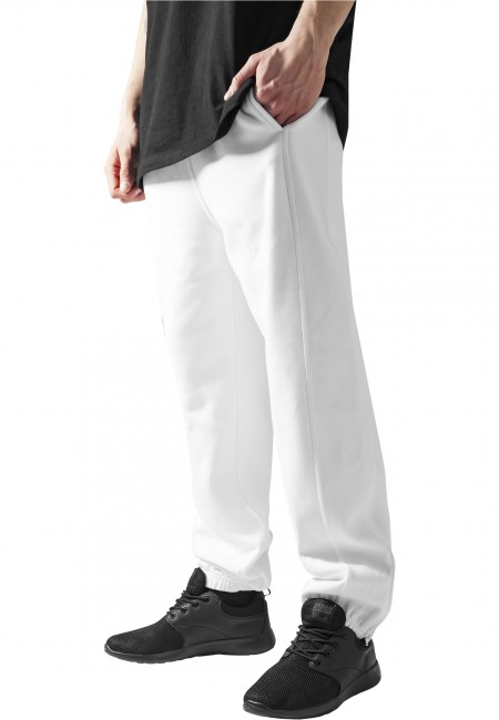 Levně Urban Classics Sweatpants white