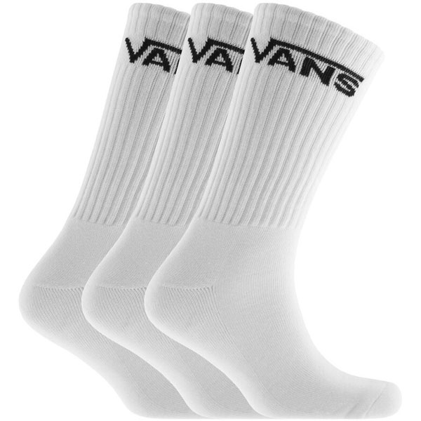 Levně Panské Ponožky VANS MN CLASSIC Crew 3 pairs White Size 38,5-42EU