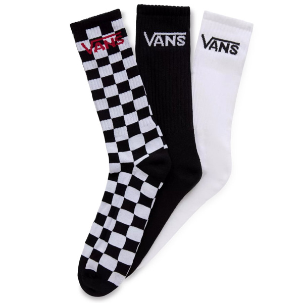 Levně Panské Ponožky VANS MN CLASSIC Crew Socks Black/White 9,5-13